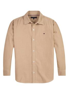 Hemd Tommy Hilfiger Corduroy Beige für Junge