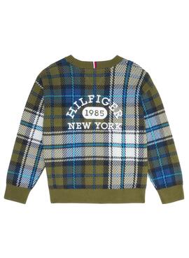 Pullover Tommy Hilfiger Tartan Grün für Junge