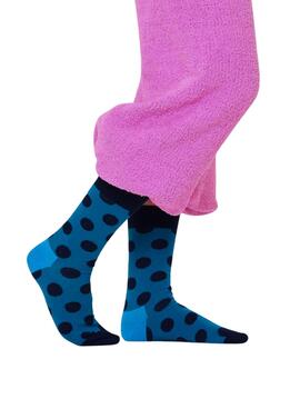 Socken Happy Socks Big Punkt Marineblau Herren Damen