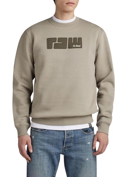 Crew Neck G Star Pullover Grau Sweatshirt G-Star Raw Filz Grau Für