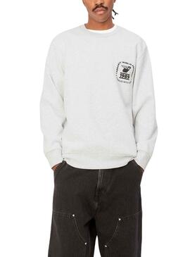 Sweatshirt Carhartt-Stempel State Weiss für Herren