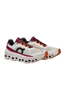 Sneakers On Cloudmonster Weiss und Fuchsia