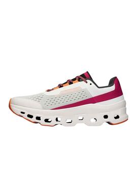 Sneakers On Cloudmonster Weiss und Fuchsia