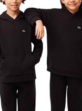Sweatshirt Lacoste Infantil Schwarz für Junge Mädchen