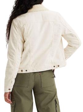 Jacke Denim Levis Original Sherpa Beige Damen