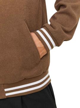 Jacke Jack and Jones Zac Bomber Braun Mann