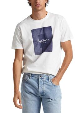 T-Shirt Pepe Jeans Welsch Weiss für Herren
