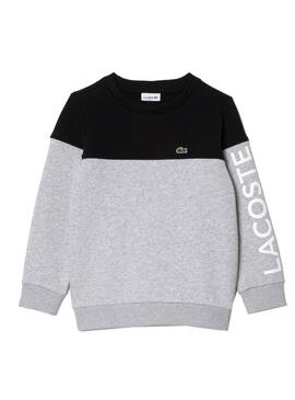 Sweatshirt Lacoste Farbe Block Grau für Mädchen Junge