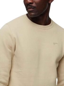 Sweatshirt Superdry Essential Logo Beige für Herren