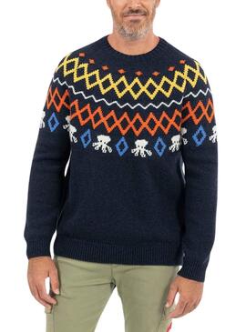 Pullover El Pulpo Alpen Marineblau für Herren