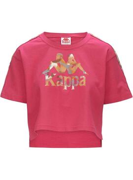 T-Shirt Kappa Vapua Crop Rosa für Damen