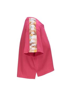 T-Shirt Kappa Vapua Crop Rosa für Damen