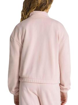 Sweatshirt Vans Half Zip Mock Rosa für Mädchen