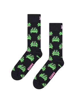 Socken Happy Socks Frog Schwarzs Herren und Damen