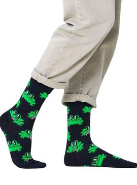 Socken Happy Socks Frog Schwarzs Herren und Damen