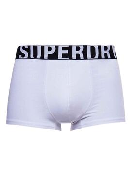 Pack 2 Unterhose Superdry Boxer Weiss und Schwarz
