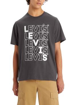 T-Shirt Levis Relaxed Grau für Herren