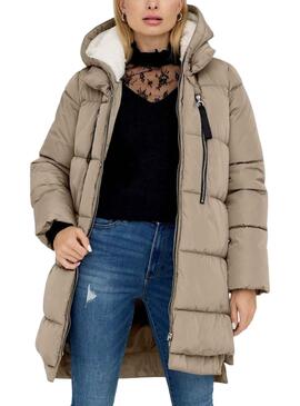 Jacke Only New Nora Long Beige für Damen