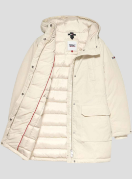 Jacke Tommy Jeans Technical Down Beige Damen