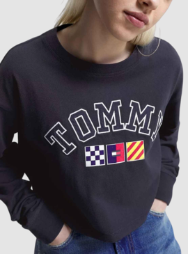 Sweatshirt Tommy Jeans ArchArchive Marineblau für Damen