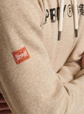 Sweatshirt Superdry Workwear Logo Beige Herren
