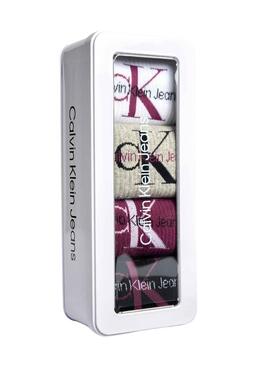 Pack Socken Calvin Klein Logo 4P für Damen