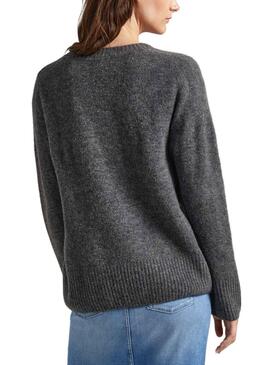 Pullover Pepe Jeans Denisse V-Ausschnitt Grau Damen