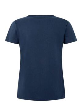 T-Shirt Pepe Jeans Wendys Marineblau für Damen