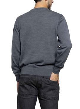 Pullover Basic Grau Klout für Herren