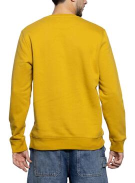 Sweatshirt Basica Klout Ocker für Herren