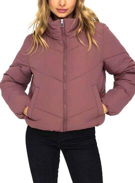 Jacke Gepolstert Only Maggi Pink für Damen