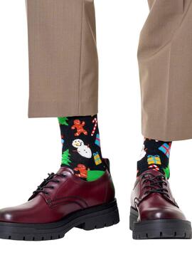 Socken Happy Socks Weihnachten Schwarz