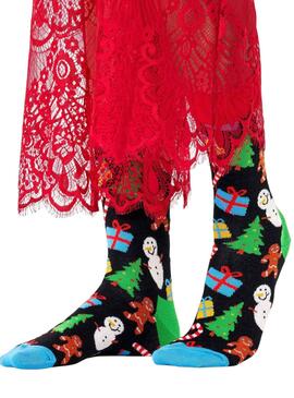 Socken Happy Socks Weihnachten Schwarz