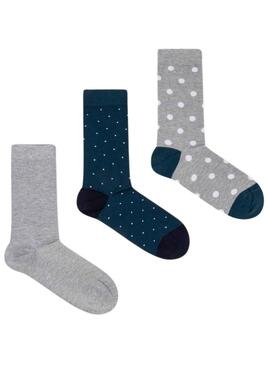 Pack 3 Socken Pepe Jeans Polkadot Grau Damen