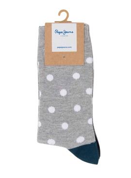 Pack 3 Socken Pepe Jeans Polkadot Grau Damen