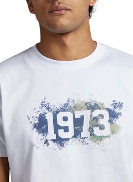 T-Shirt Pepe Jeans Ovingdean Weiss für Herren