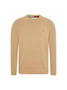 Pullover Tommy Jeans Essential Crew Beige Herren