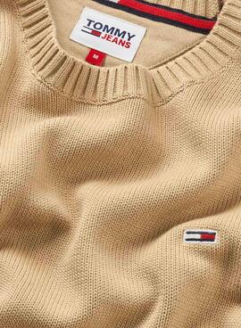 Pullover Tommy Jeans Essential Crew Beige Herren