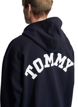 Sweatshirt Tommy Jeans Zip Marineblau für Herren
