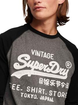 T-Shirt Superdry Store Grau für Herren