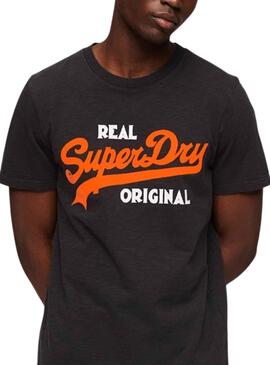 T-Shirt Superdry Real Schwarz für Herren