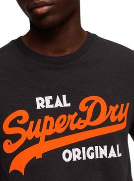 T-Shirt Superdry Real Schwarz für Herren