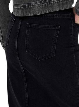 Rock ONLY Bianca Midi Schwarz für Damen