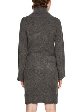 Kleid Vila Vivimalina Rollneck Grau für Damen