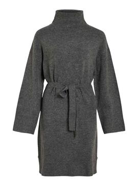 Kleid Vila Vivimalina Rollneck Grau für Damen