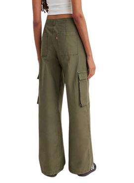 Hose Levis Cargo Baggy Grün für Damen