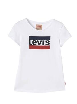 T-Shirt Levis Weißes Logo Mädchen
