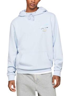 Sweatshirt Tommy Jeans Reg Metallic DNA Blau Herren