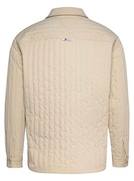 Überhemd Tommy Jeans Quilted Beige Herren