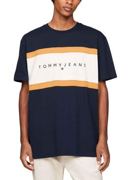 T-Shirt Tommy Jeans Reg Cut Marineblau für Herren